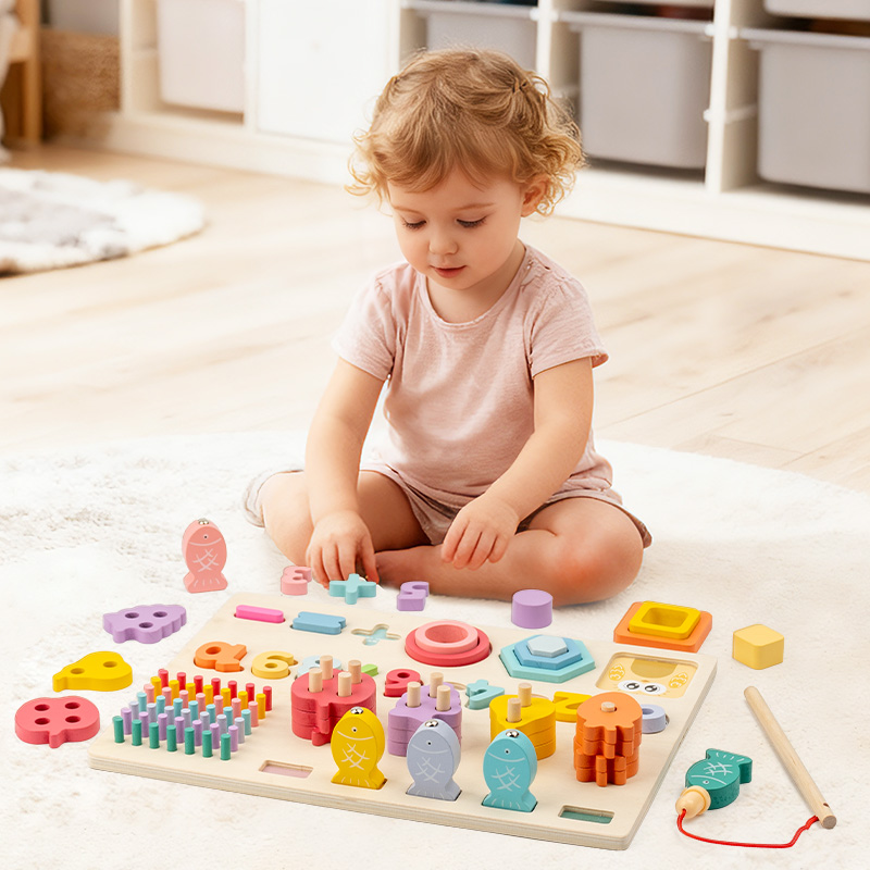 Wooden Multifunctional Logarit - огляд і ціна Woodworking Kids Toys