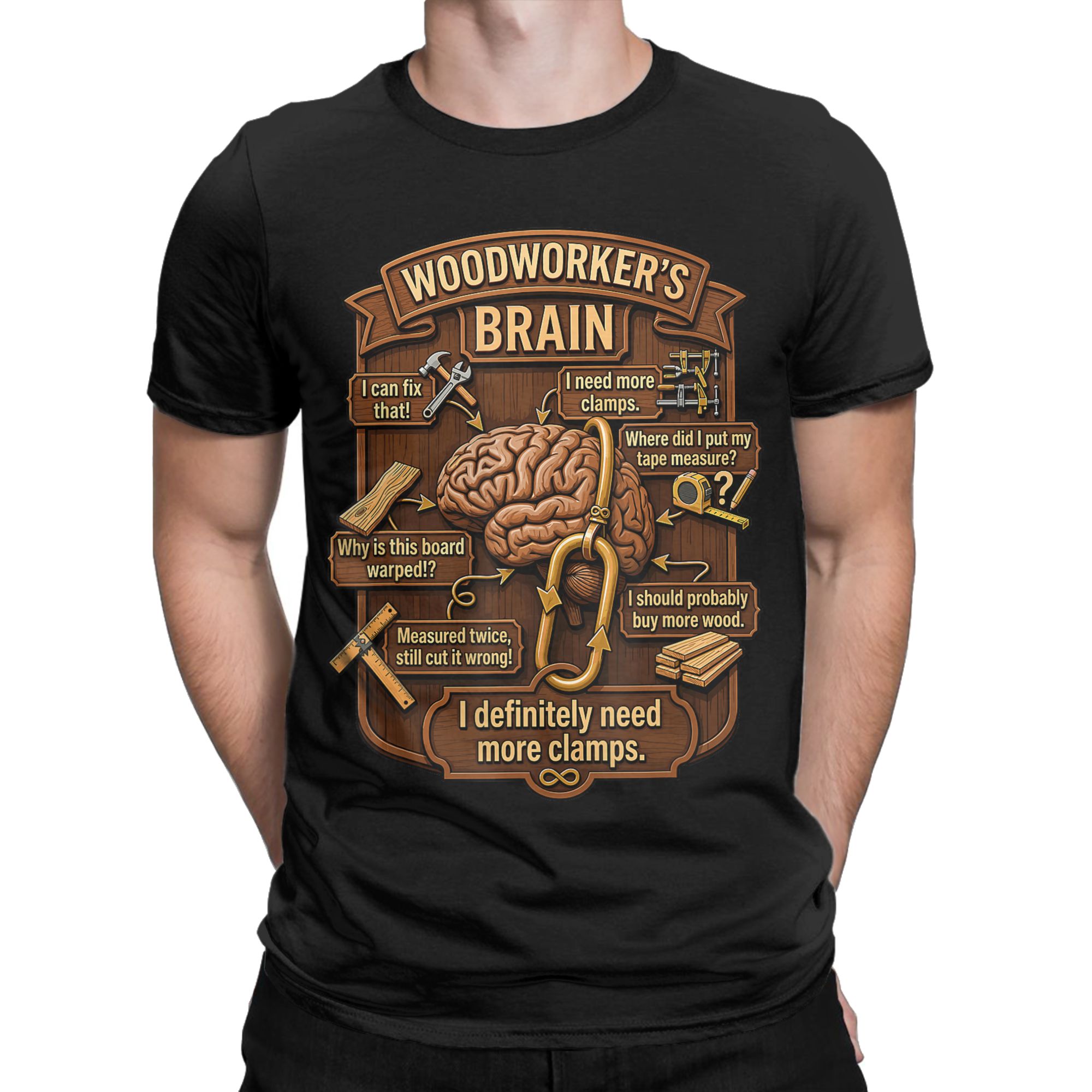 Woodworker Brain Funny Woodwor - огляд і ціна Woodworking Gift Ideas