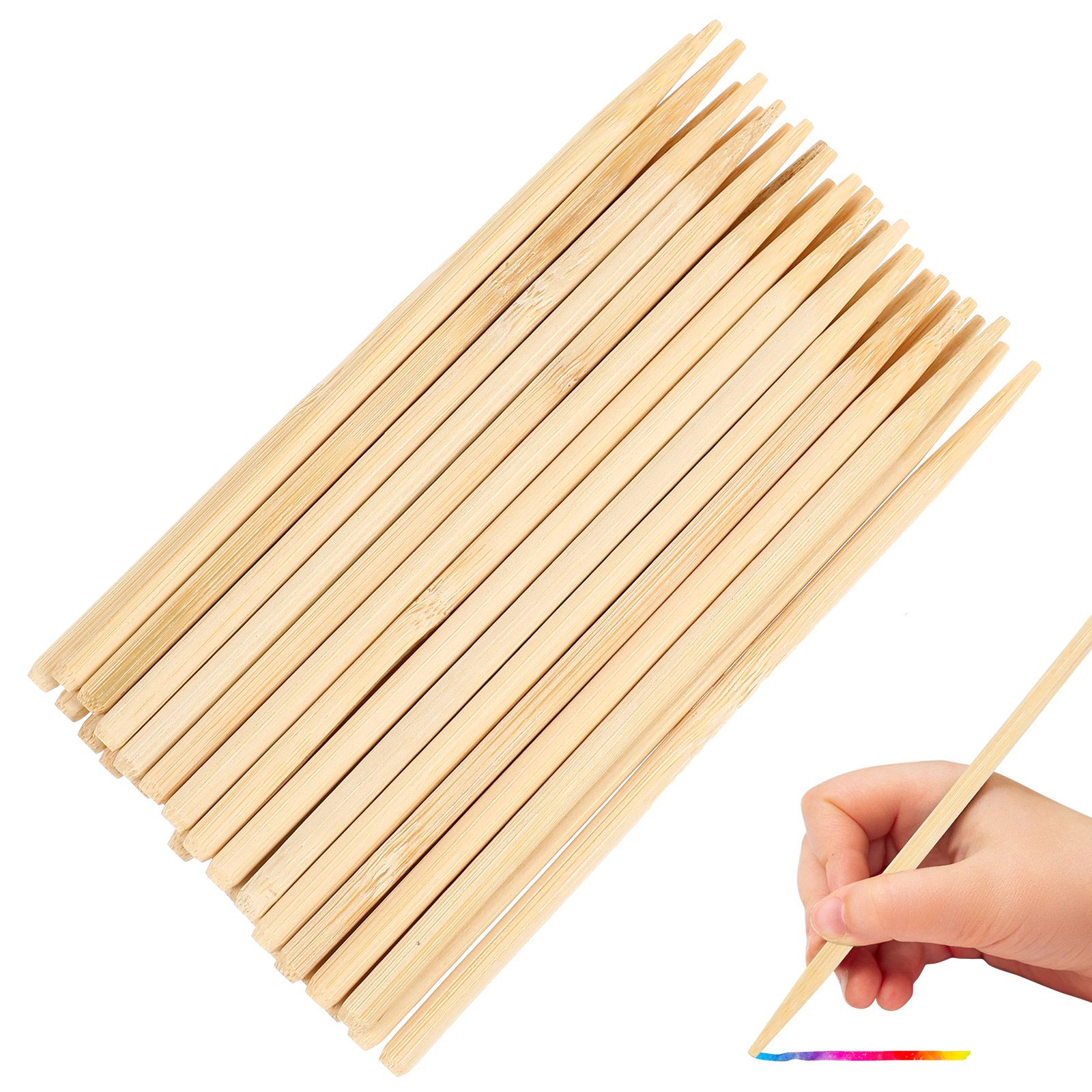30pcs Scratch Bamboo Pens Wax  - огляд і ціна Woodworking Kids Toys