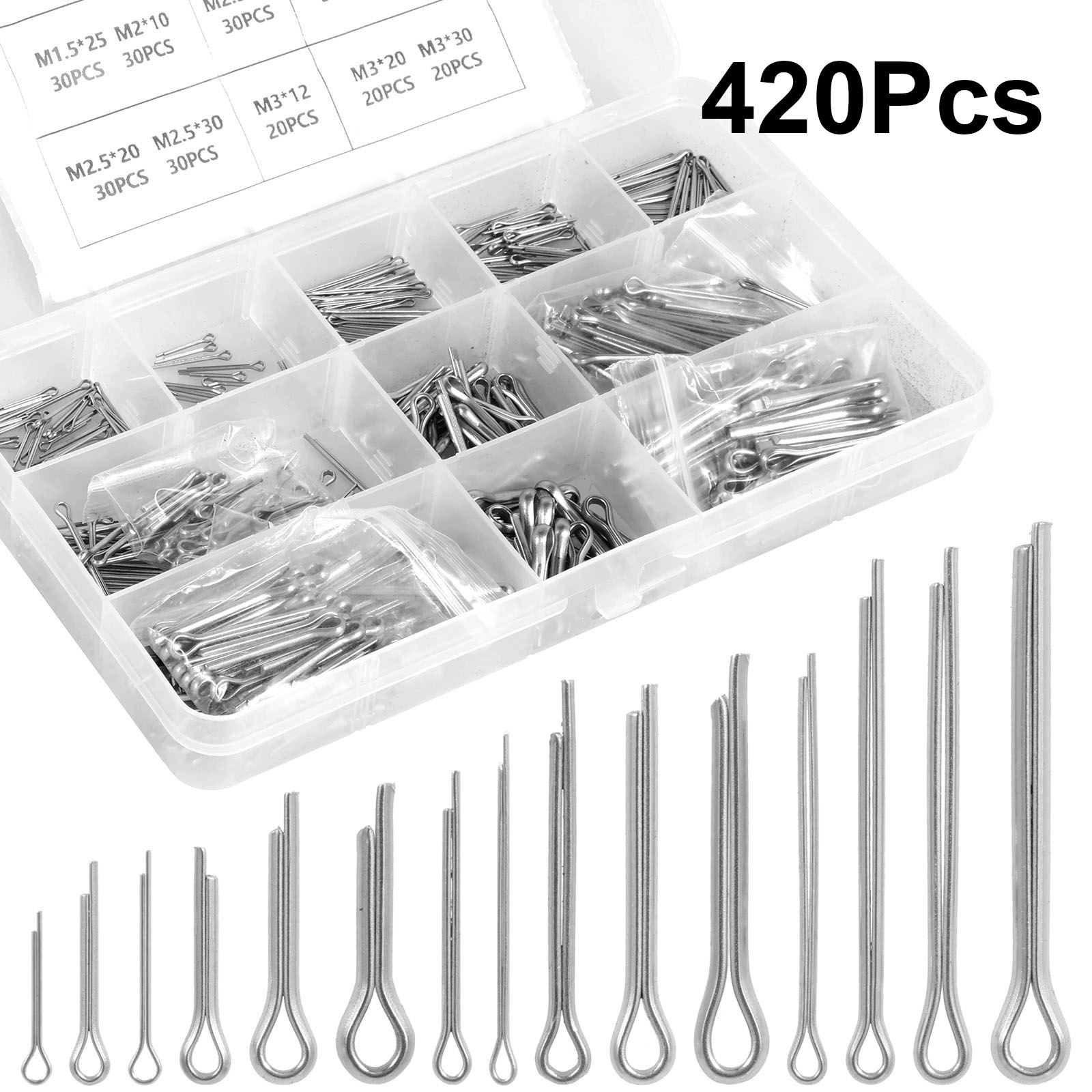 420Pcs Cotter Pin Assortment K - огляд і ціна Woodworking Shop