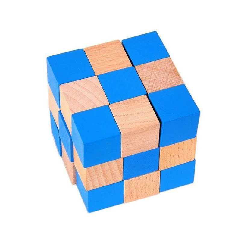 Square Snake Cube Wooden Brain - огляд і ціна Woodworking Hobby