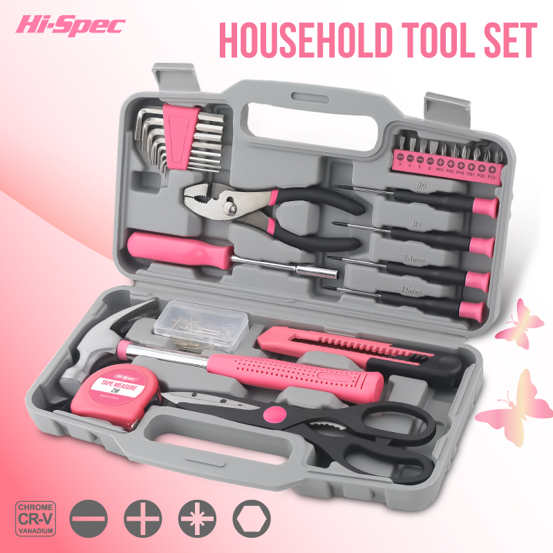 Hi-Spec 62pc Pink/Black Home T - огляд і ціна Woodworking Hammer