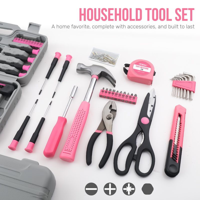Hi-Spec 62pc Pink/Black Home T - огляд і ціна Woodworking Hammer