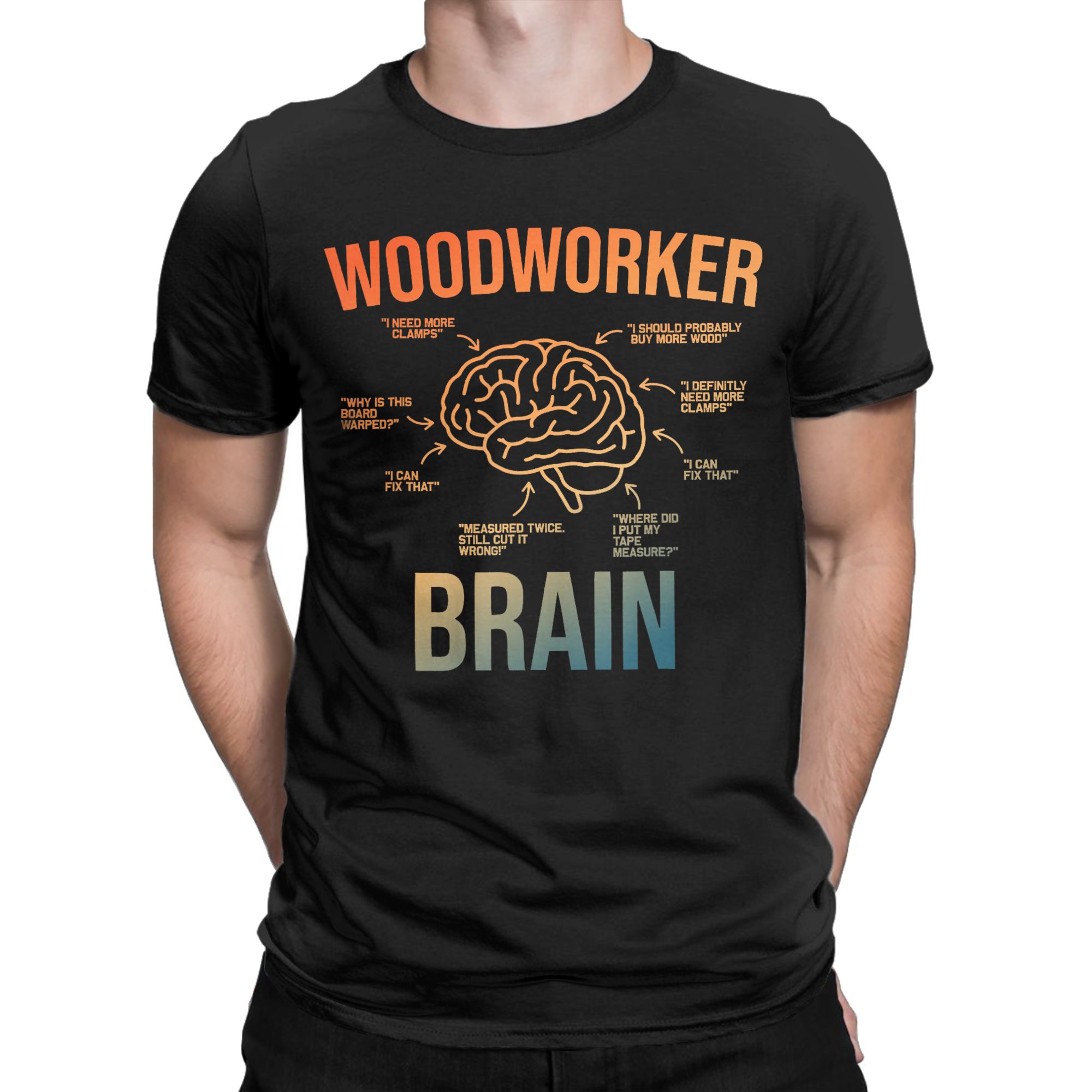 Men T-Shirt Woodworker Brain F - огляд і ціна Woodworking Gift Ideas