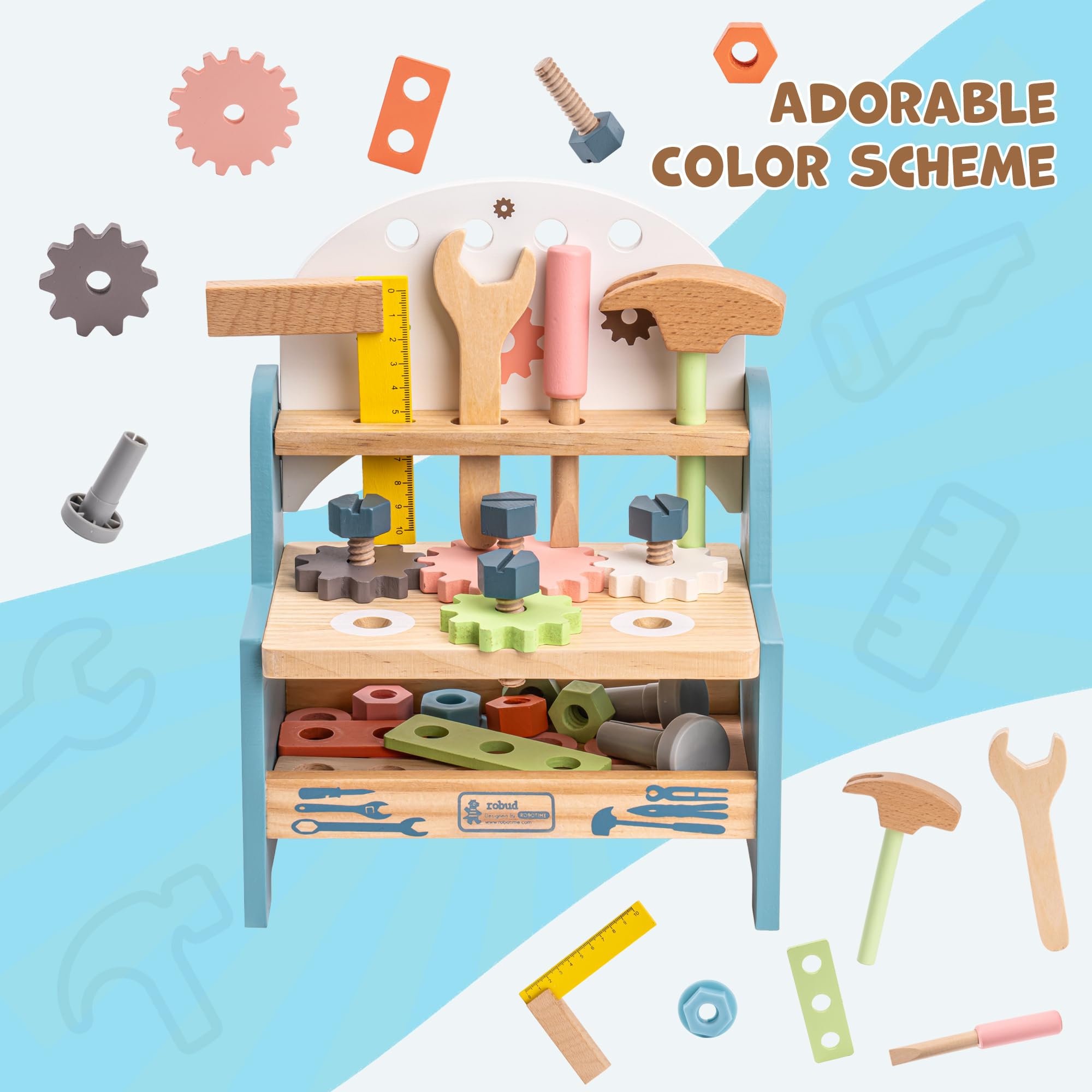 ROBUD Mini Wooden Play Tool Wo - огляд і ціна Woodworking Shop