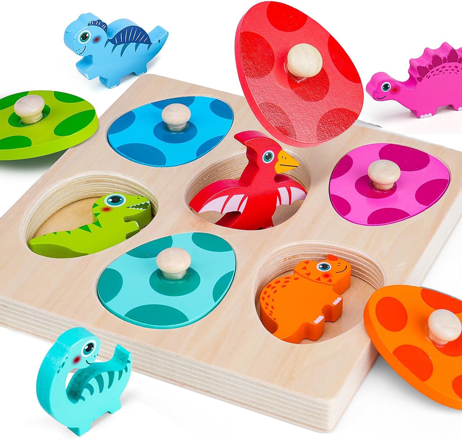 Wooden Dinosaur Jigsaw Puzzle  - огляд і ціна Woodworking Kids Toys